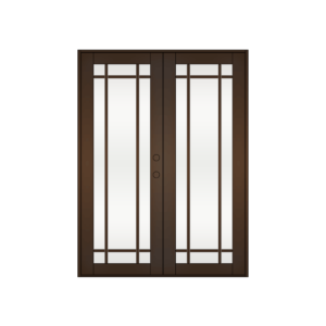 Sunshine 2001 Series Double French Door Brittany Style Bronze Frame Clear Tint
