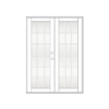 Sunshine 2001 Series Double French Door Colonial Style White Frame Clear Tint