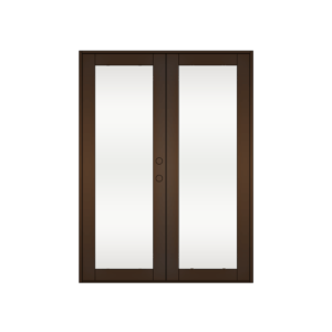 Sunshine 2001 Series Double French Door Full View Bronze Frame Clear Tint