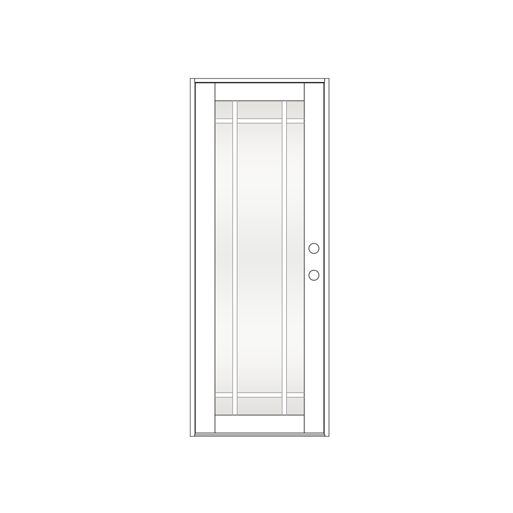 Sunshine 2001 Series Single French Door Brittany White Frame Clear Tint