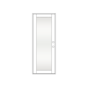 Sunshine 2001 Series Single French Door Full View White Frame Clear Tint