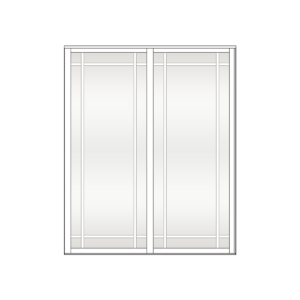 Sunshine 2009 Series Sliding Glass Door OX XO XX Brittany Style White Frame Clear Tint