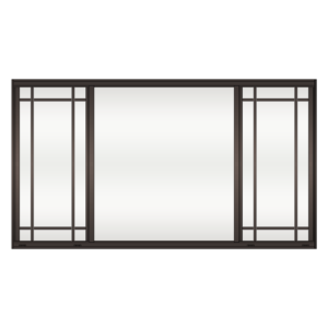 Sunshine 1650 Series Triple Horizontal Roller Window Brittany Style Bronze Frame Clear Tint