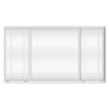 Sunshine 1650 Series Triple Horizontal Roller Window Brittany Style White Frame Clear Tint