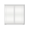 Sunshine 1650 Series Horizontal Roller Window Brittany Style White Frame Clear Tint