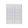 Sunshine 1650 Series Horizontal Roller Window Colonial Style White Frame Clear Tint