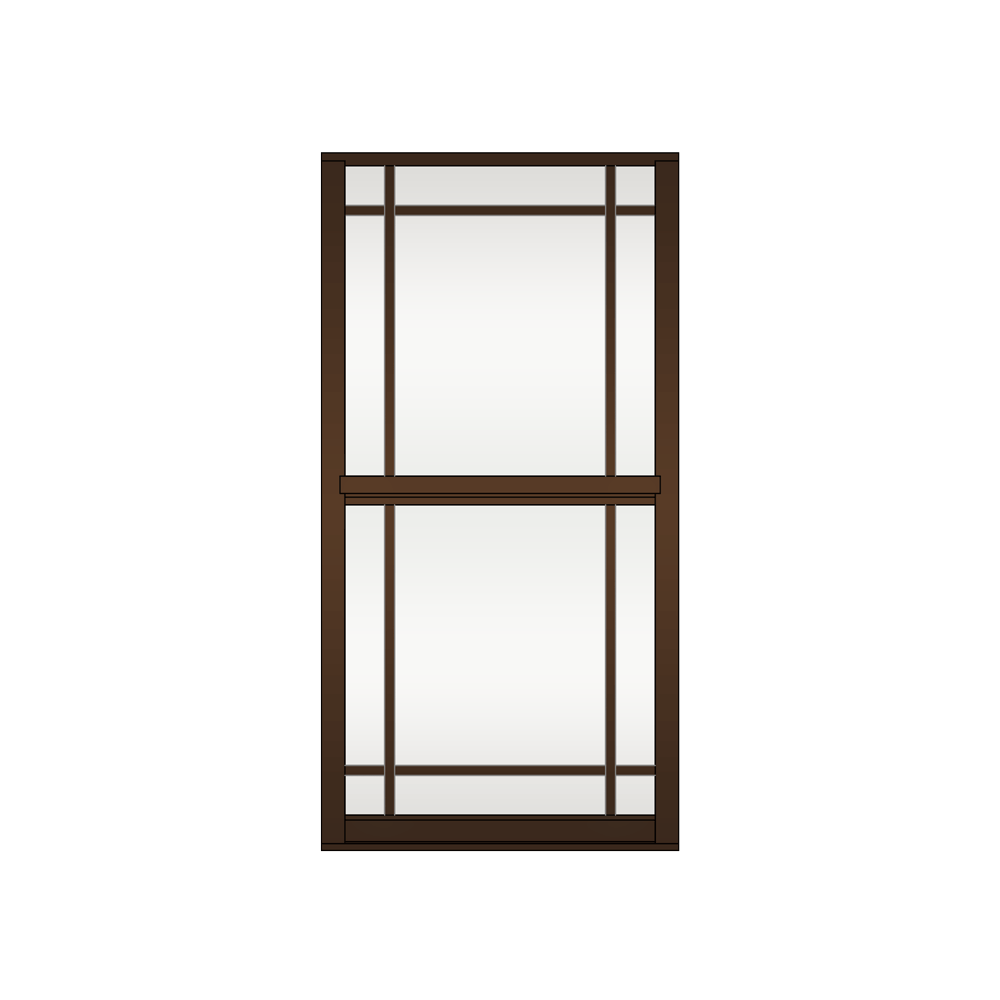 Sunshine 2000 Series Single Hung Window Brittany Style Bronze Frame Clear Tint