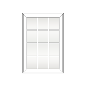 Sunshine 2900 Series Casement Window Colonial Style White Frame Clear Tint