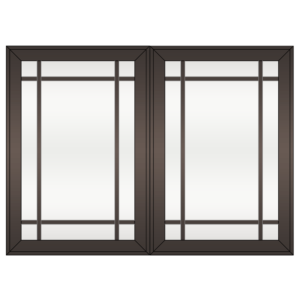 Sunshine 2900 Series Double Casement Window Brittany Style Bronze Frame Clear Tint