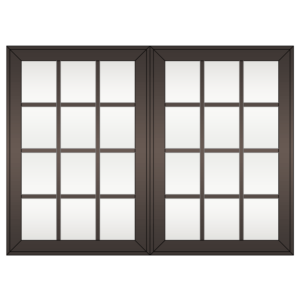 Sunshine 2900 Series Double Casement Window Colonial Style Bronze Frame Clear Tint