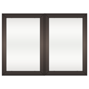 Sunshine 2900 Series Double Casement Window Full View Style Bronze Frame Clear Tint